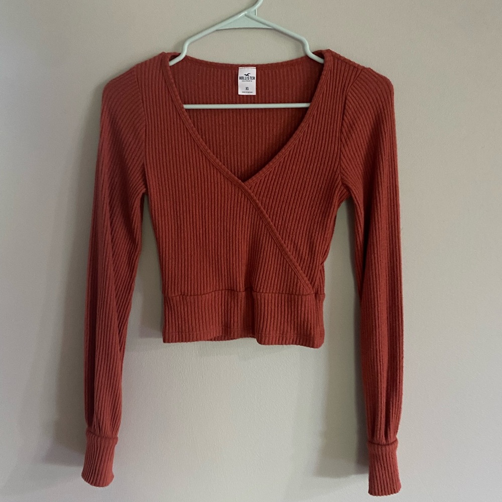 Hollister burgundy long sleeve